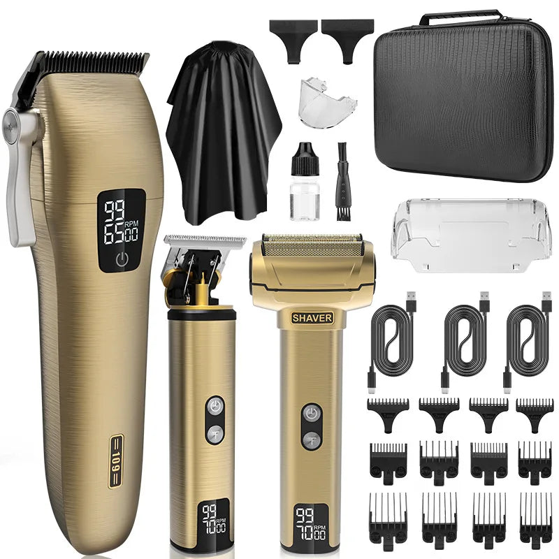 Men's Grooming 3 sets of Professional Electric Hair Cutting Machine