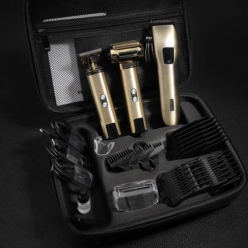 Men's Grooming 3 sets of Professional Electric Hair Cutting Machine