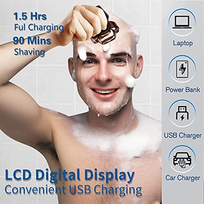 9D Electric Head Shaver for Bald Men