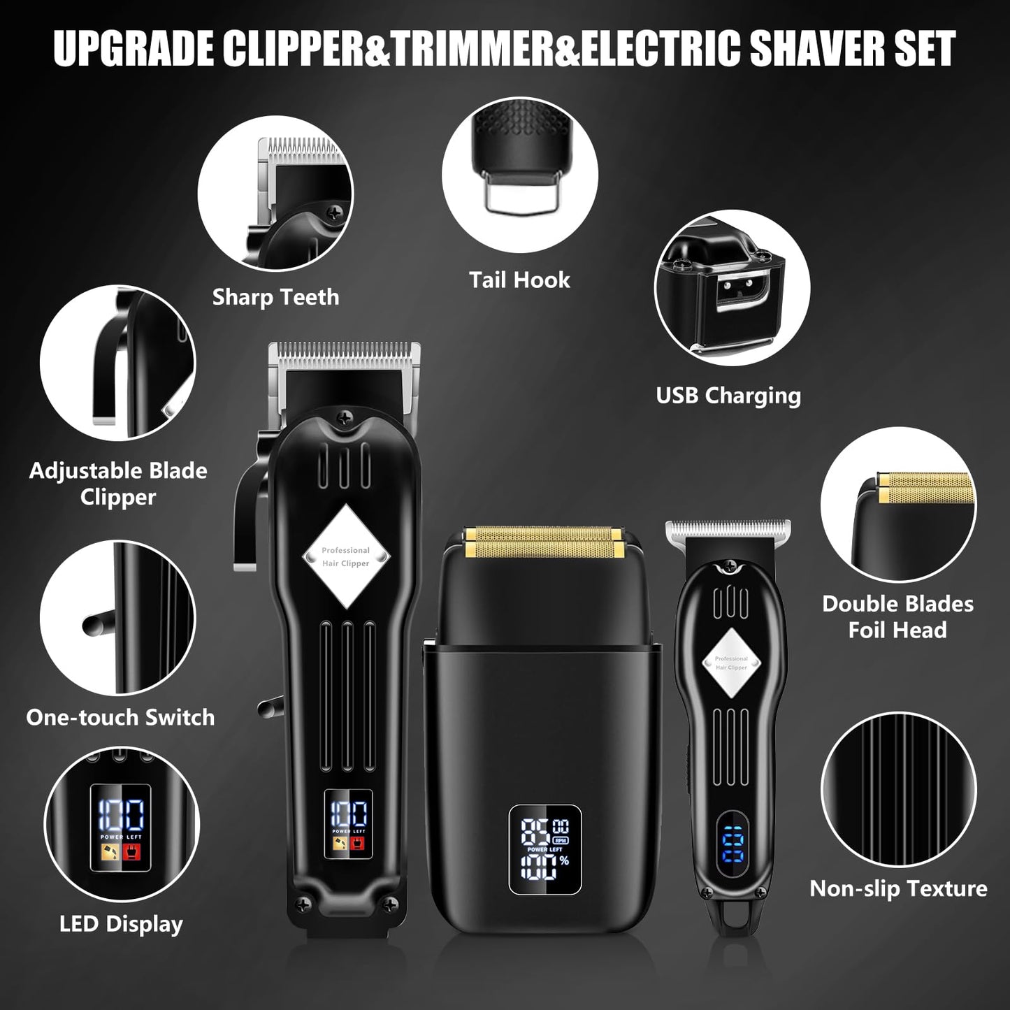 3-in-1 Professional Beard Trimming Kit