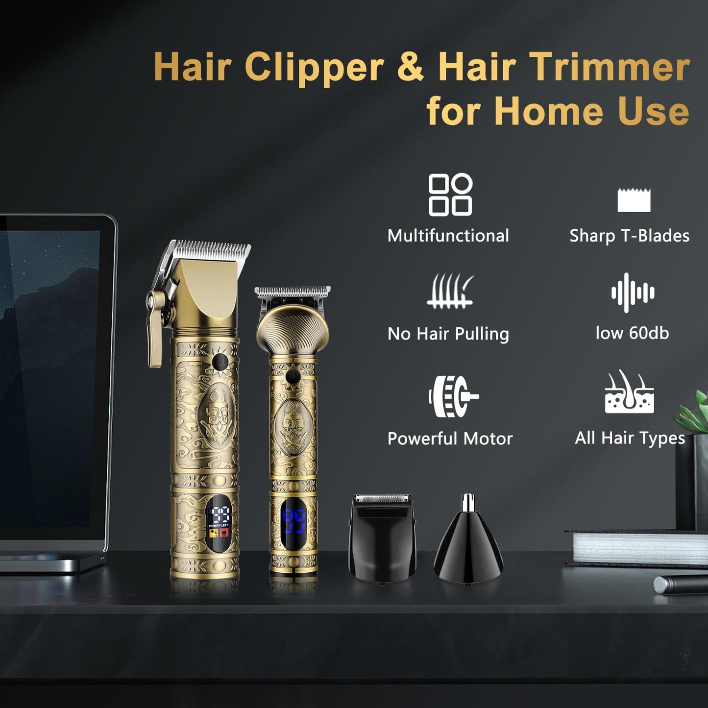 Men's Professional Clippers and Trimmers Set