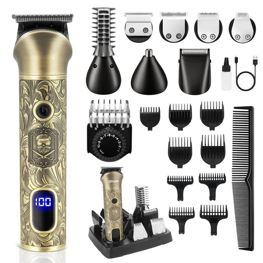 Beard Trimmer for Men, Electric Razor, Cordless Hair Clipper Shaving Kit