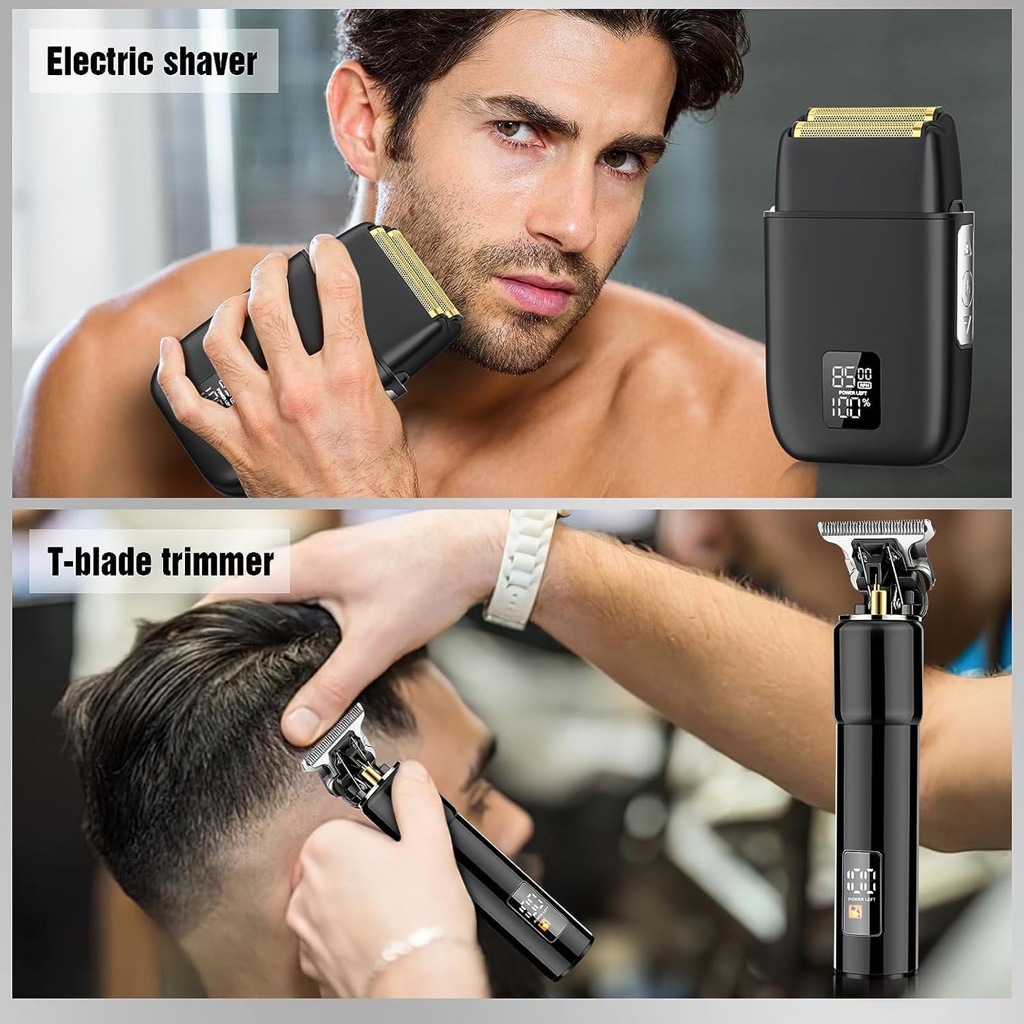 Men’s Grooming Kit Waterproof Cordless Barber Trimmer Shavers