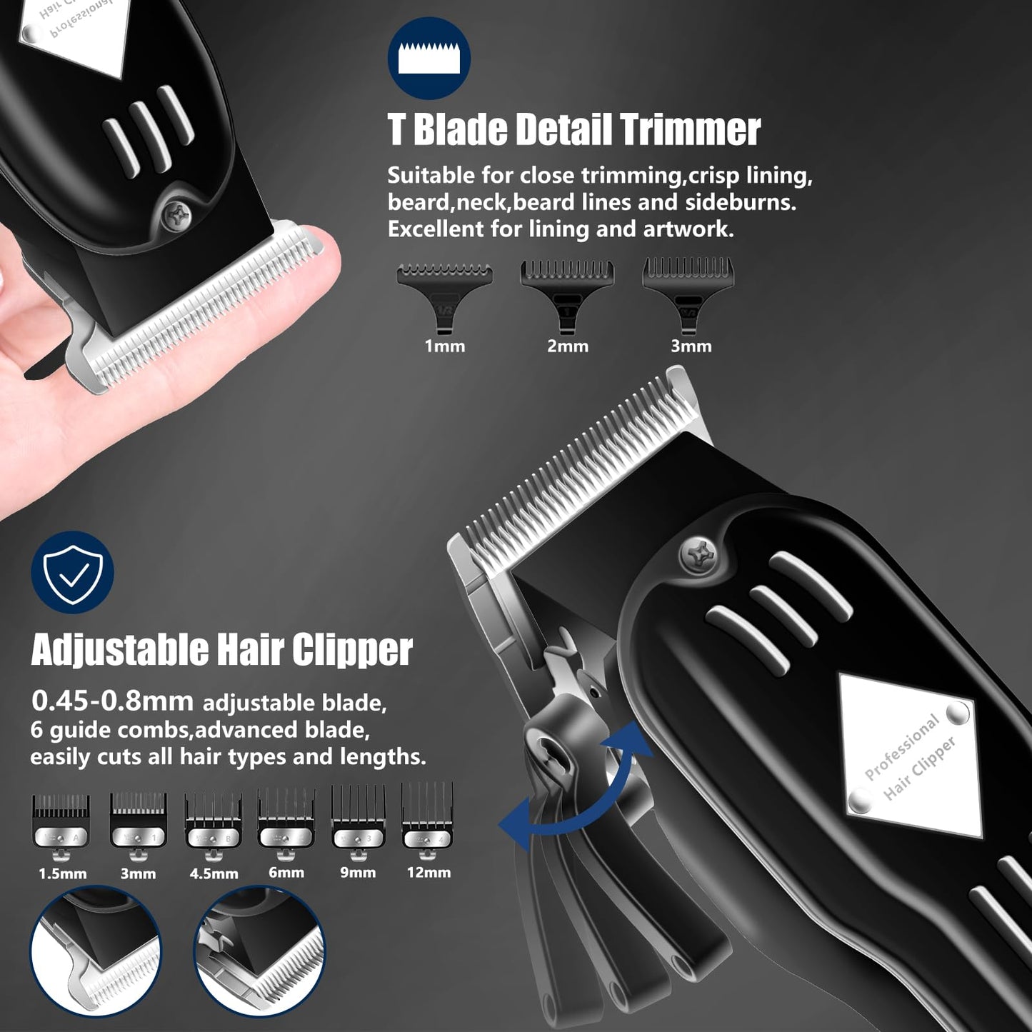 3-in-1 Professional Beard Trimming Kit