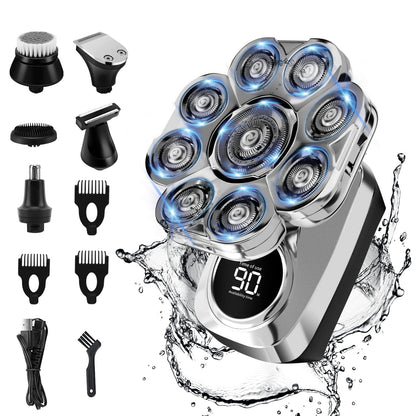 9D Electric Head Shaver for Bald Men