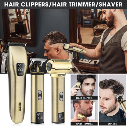 Men's Grooming 3 sets of Professional Electric Hair Cutting Machine