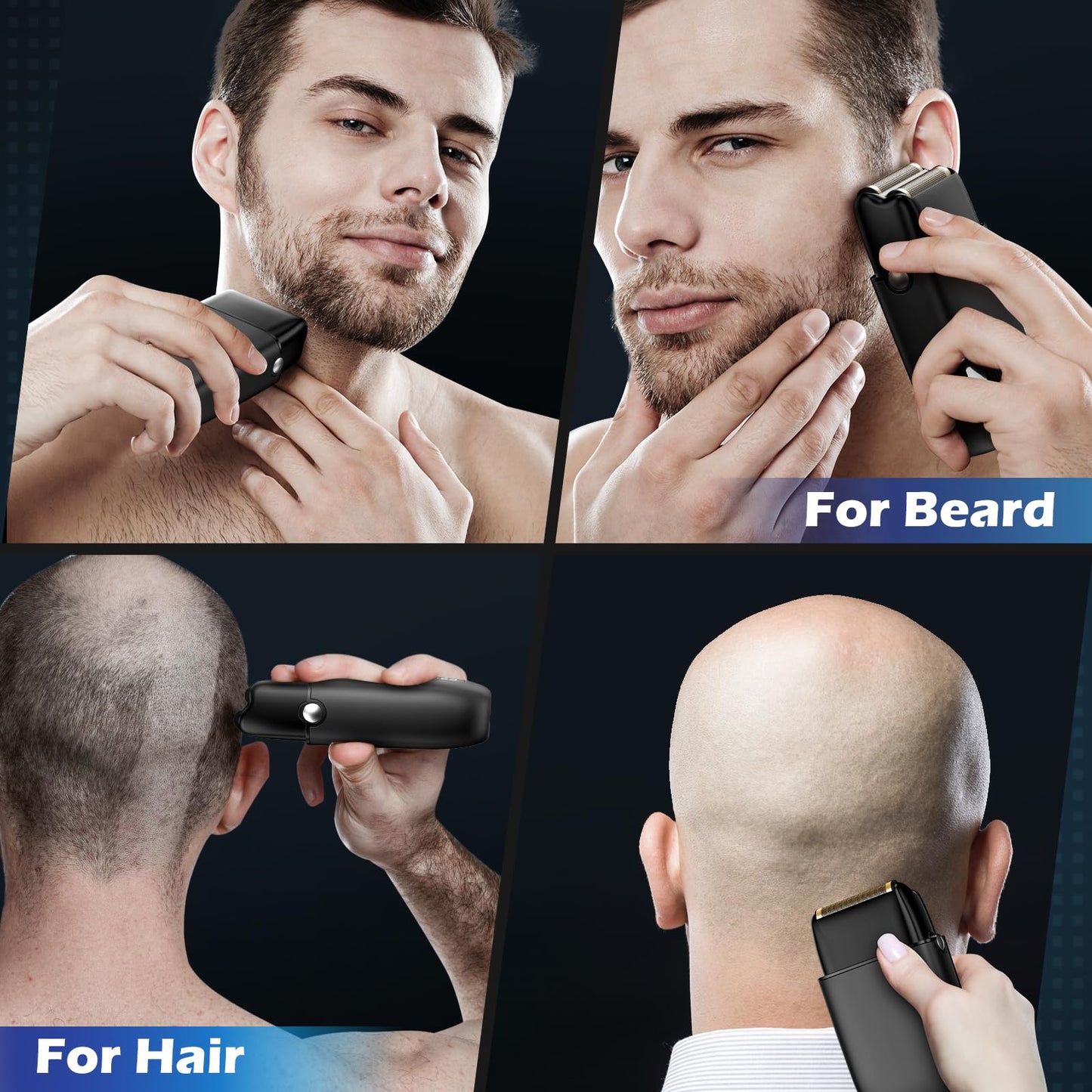 Compact Foil Shaver with 3 Adjustable Speed