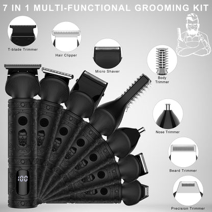 7 in 1 Beard Trimmer for Men Professional Mens Beard Grooming Kit