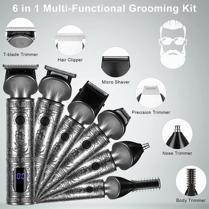 6 in 1 Cordless Beard Trimmer Kit for Men