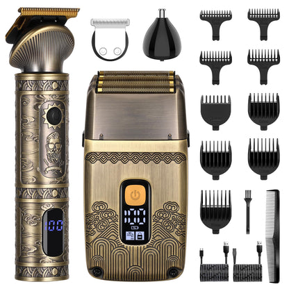 Men's Grooming Kit with Triple Blades Waterproof Cordless