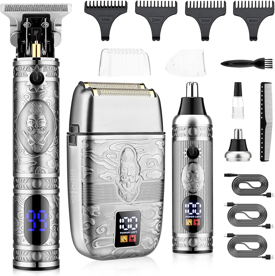 Professional Hair Trimmer Hair Clippers for Men, Nose Hair Trimmer Shaver Set