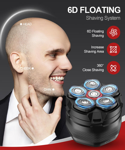 6D Magnetic Electric Razor - 10000 RPM High-Speed