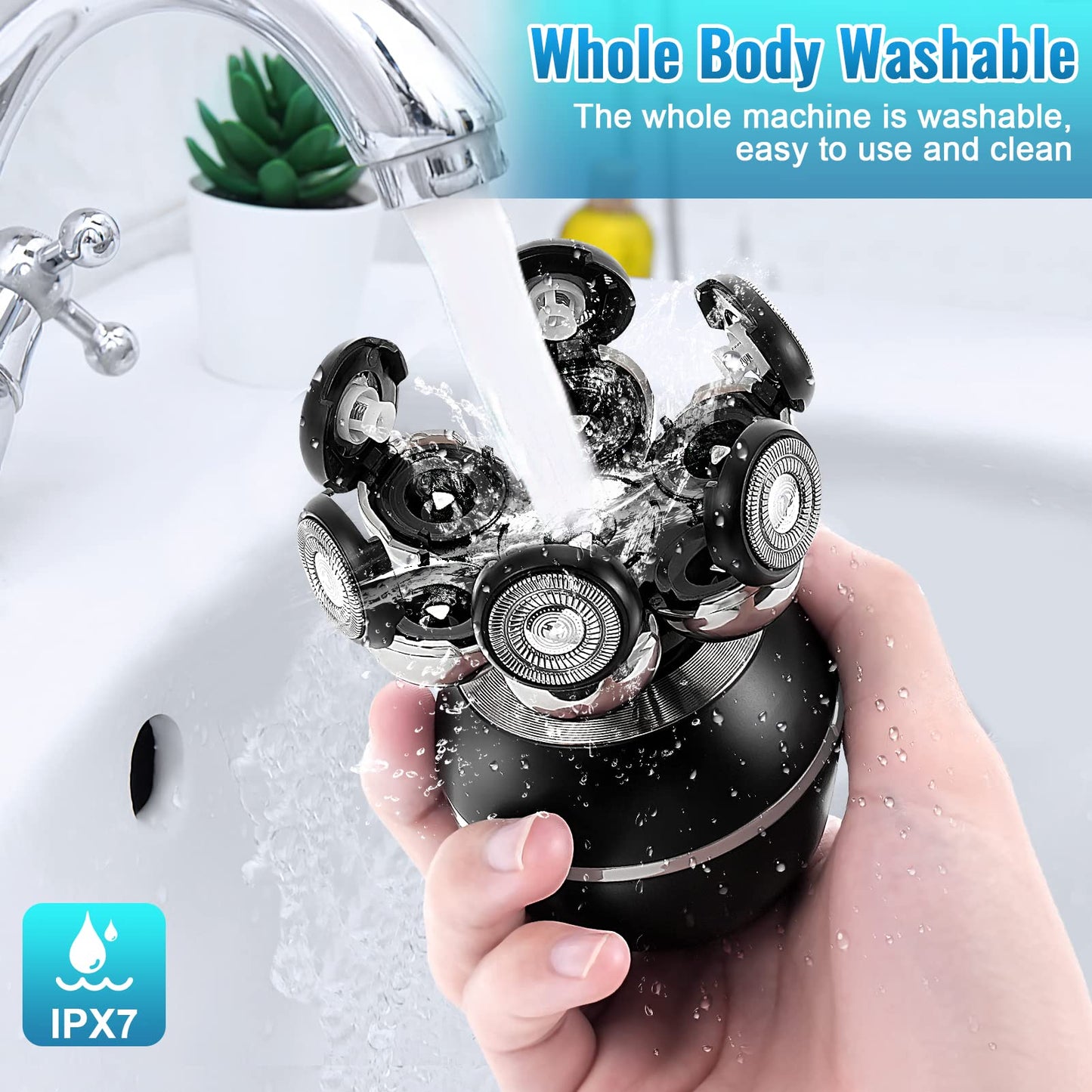 7D Floating Head Waterproof Electric Razor