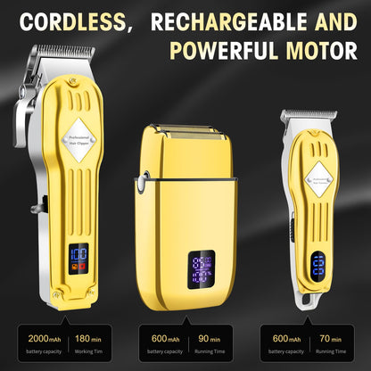 3 In 1 Professional Electric Hair Clipper and Shaver Set