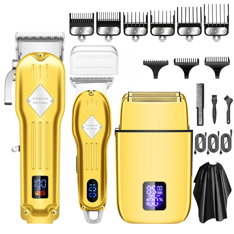 3 In 1 Professional Electric Hair Clipper and Shaver Set