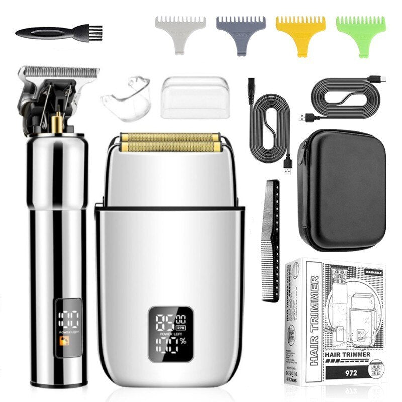 Men’s Grooming Kit Waterproof Cordless Barber Trimmer Shavers