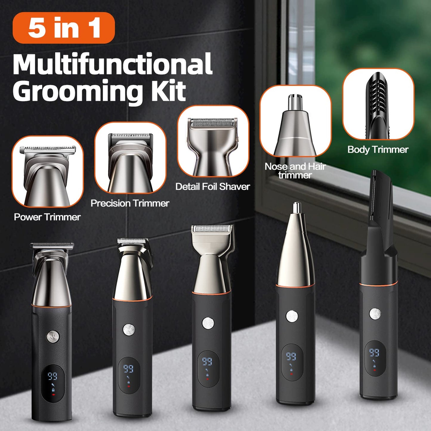 5-in-1 Multi-functional Hair Clipper and Shaver set