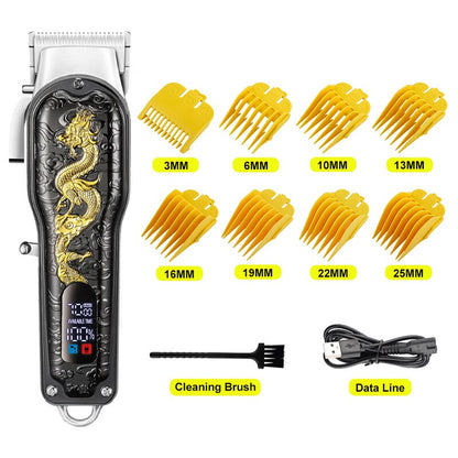 Cordless Professional Clipper LCD Rechargeable Electric Hair Trimmer