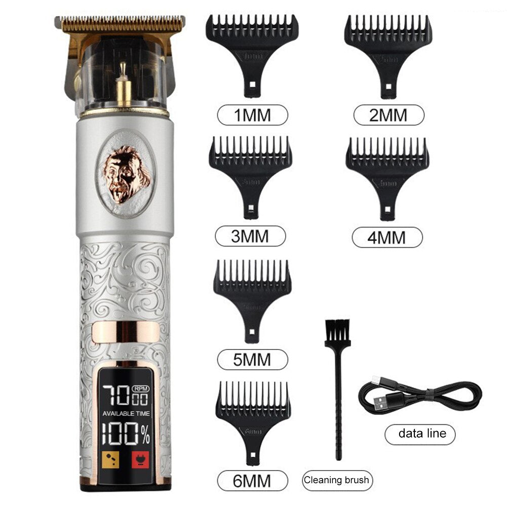 T-shaped LED electric digital display hair clipper