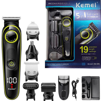 Professional men's multi-function electric shaving clipper set