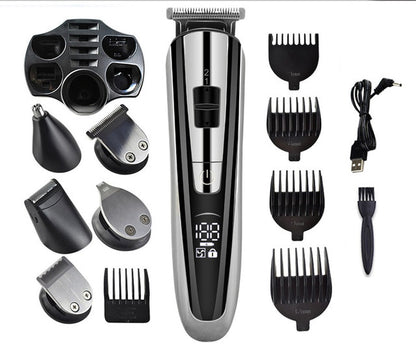 Professional men's multi-function electric shaving clipper set