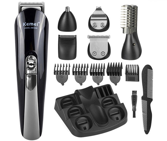 Professional men's multi-function electric shaving clipper set