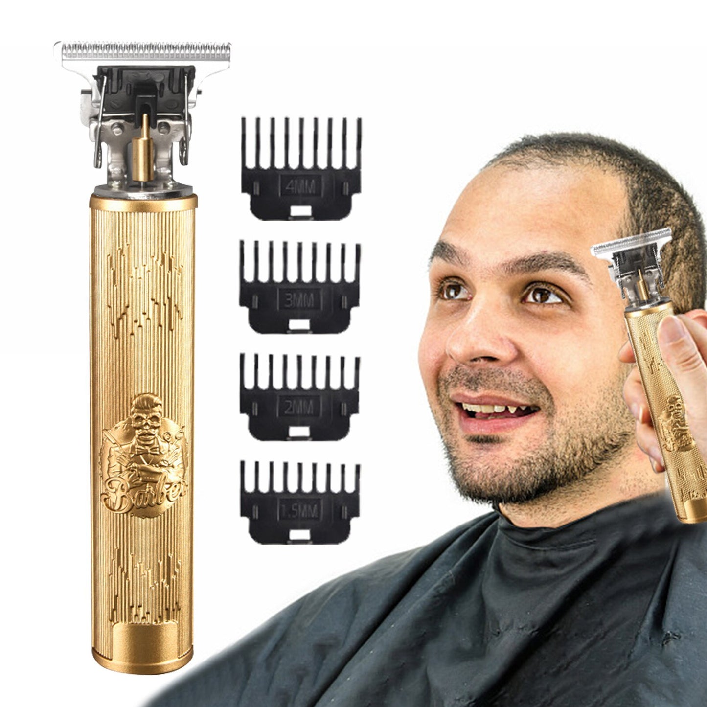 Men's T Blade Hair Clipper USB Rechargeable Zero Gapped Trimmer