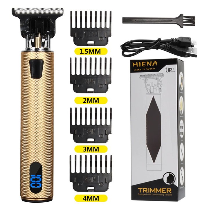 Tropshave Gold LCD Hair Clippers & Trimmers T9 hair clipper shaving trimmer